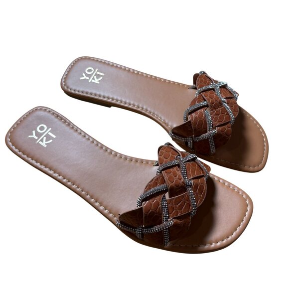 Yoki Alabama 20 Flat Sandals Rust Size 10 New in box - Picture 2 of 10